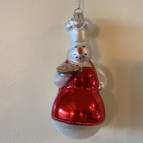 Williams and Sonoma Glass Snowman Ornaments - Set of 3 - Picture 3 of 6